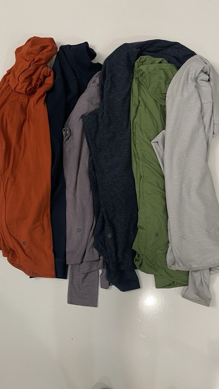 Lululemon Lot of 6 Mens T-Shirts And Hooded Activewear Size S